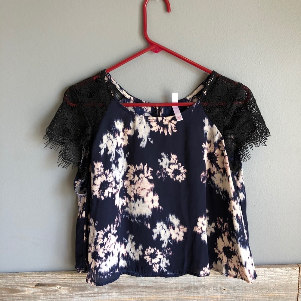 Silky floral top